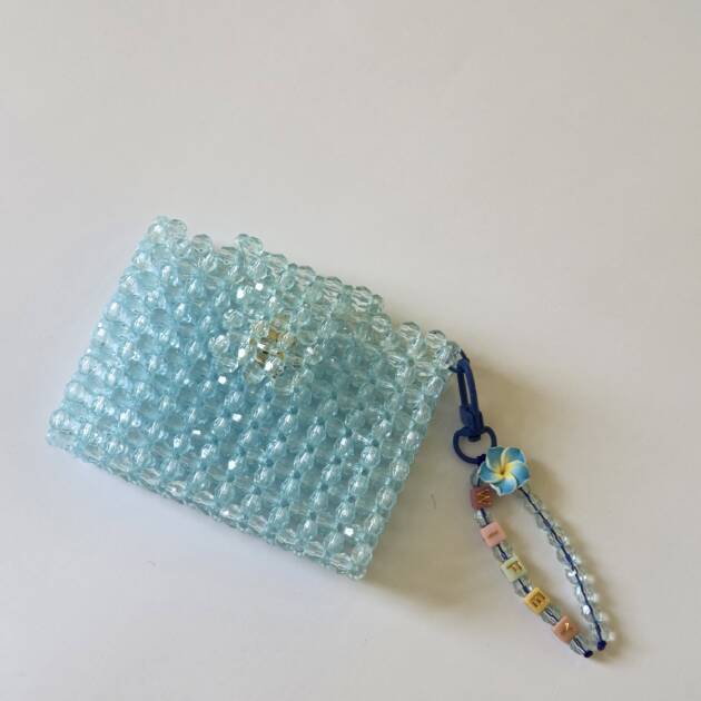 Customisable blue card holder (double-sided)
