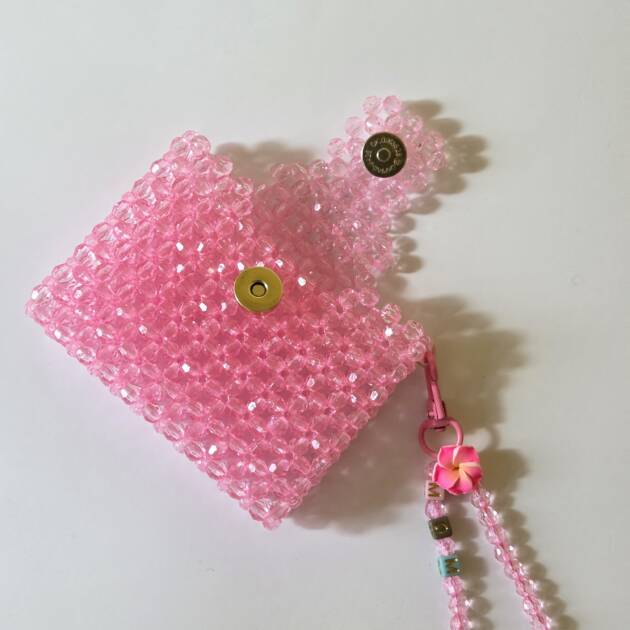 Customisable Pink card holder (double-sided)