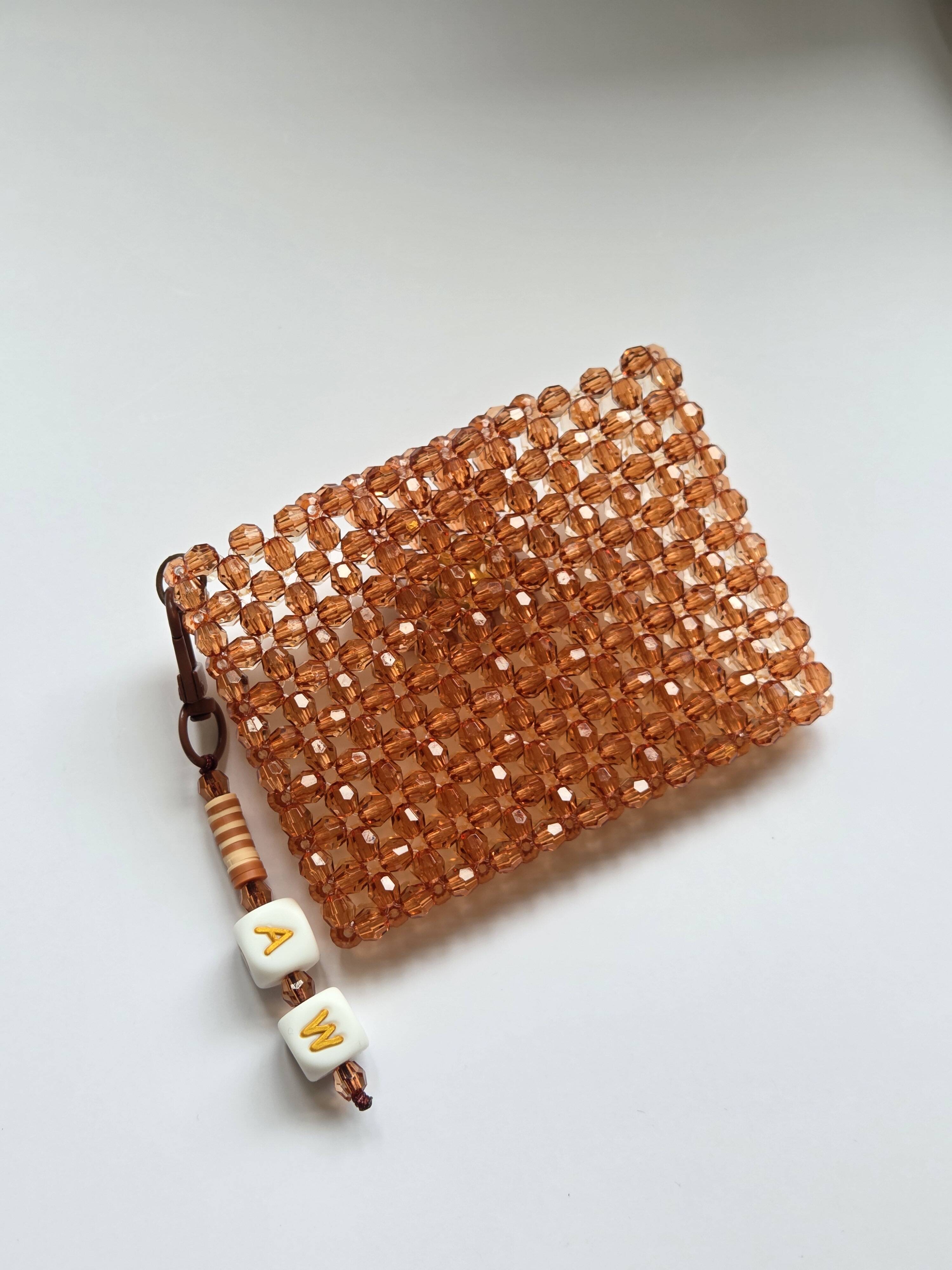 Customisable Champagne & brown card holder - Image 2