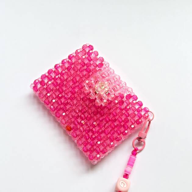 Customisable Pink two tone card holder